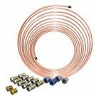 AGS COMPANY SOLUTIONS LLC 1/4 x 25 Nickel Copper BrakeLine Coil and Tube Nut Kit