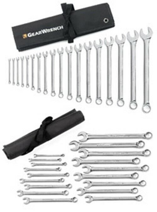 GEARWRENCH Metric & SAE Long Pattern Non Ratcheting Combo Wrench Sets