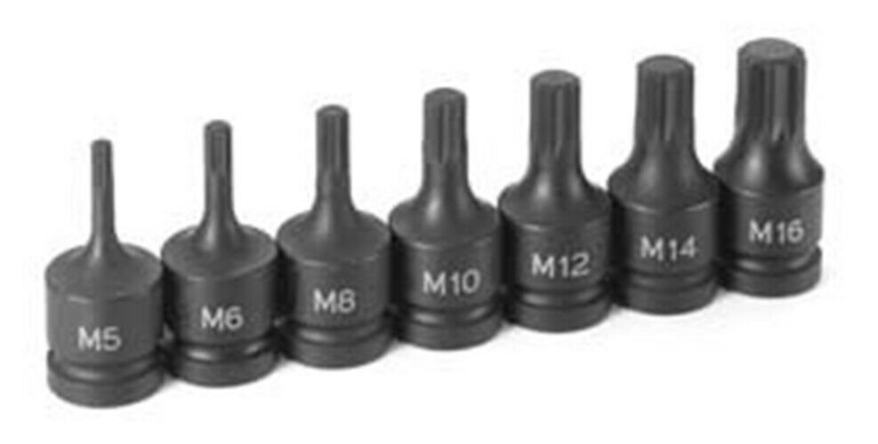 GREY PNEUMATIC 1/2" Drive 7 Piece TripleSquare Driver Set GY1307S