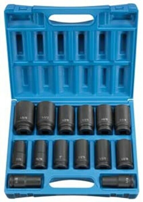 GREY PNEUMATIC 3/4" Drive 14 Piece DeepImpact Socket Set GY8038D