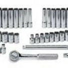 SK HAND TOOL 41 Piece 12 Point FractionalMetric Socket Set 1/4" Drive SK91844-12