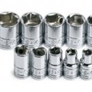 SK HAND TOOL 13 Piece 6 Point ShallowSocket Set 1/4" Drive SK1313