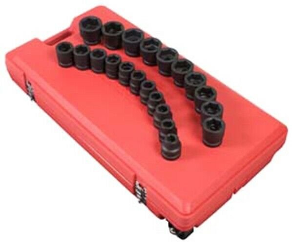 SUNEX TOOL 1" Drive 21 Piece SAE ImpactSocket Set Shallow SU5692