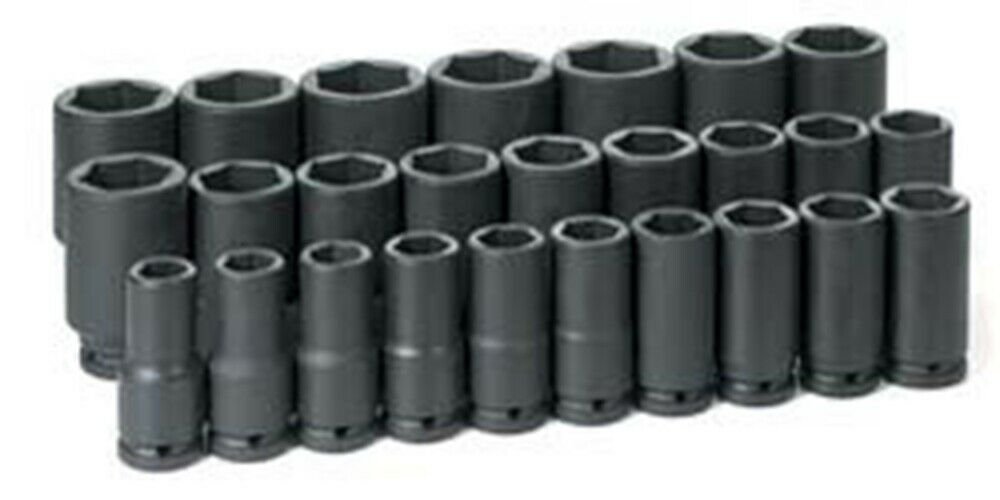 GREY PNEUMATIC 3/4" Drive 19-50mm 26 PieceDeep Metric Master Set GY8026MD