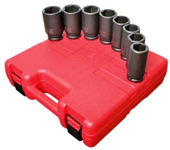 SUNEX TOOL 8 Piece SAE Deep Impact SocketSet 1" - 1-1/2" SU4681
