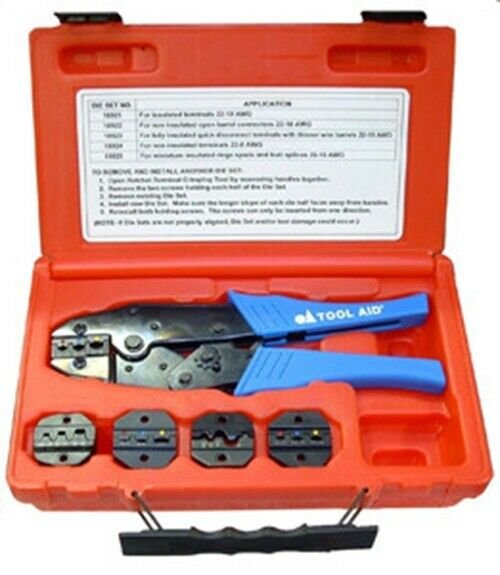 S & G TOOL AID Ratcheting Terminal CrimperKit Crimps 22-10 to 22-16 Gage TA18920