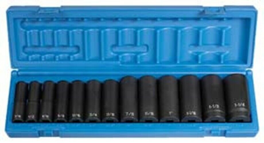 GREY PNEUMATIC 1/2" 13 Piece Deep SAE Set GY1312D