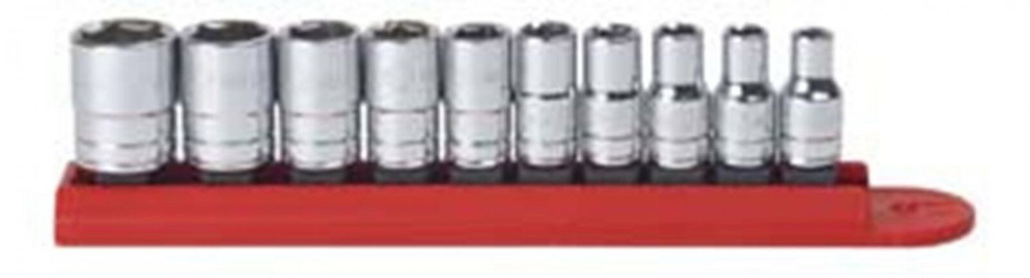 GEARWRENCH 10 Piece Standard Socket Set1/4 Drive 6 Point KD80303