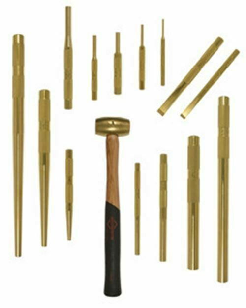 MAYHEW 15 Piece  Brass Punch &Scraper Set MH67015