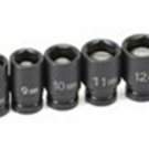 GREY PNEUMATIC 1/4" Drive 12 Piece MetricMagnetic Impact Socket Set GY9712MG