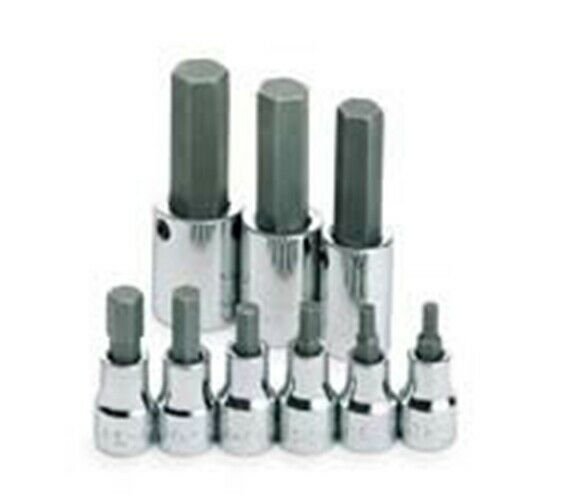 SK HAND TOOL 9 Piece Fractional Hex BitSocket Set SK19733