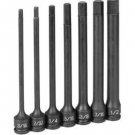 GREY PNEUMATIC 3/8" Drive 7 Piece 6" LengthFractional Hex Driver Set GY1267H