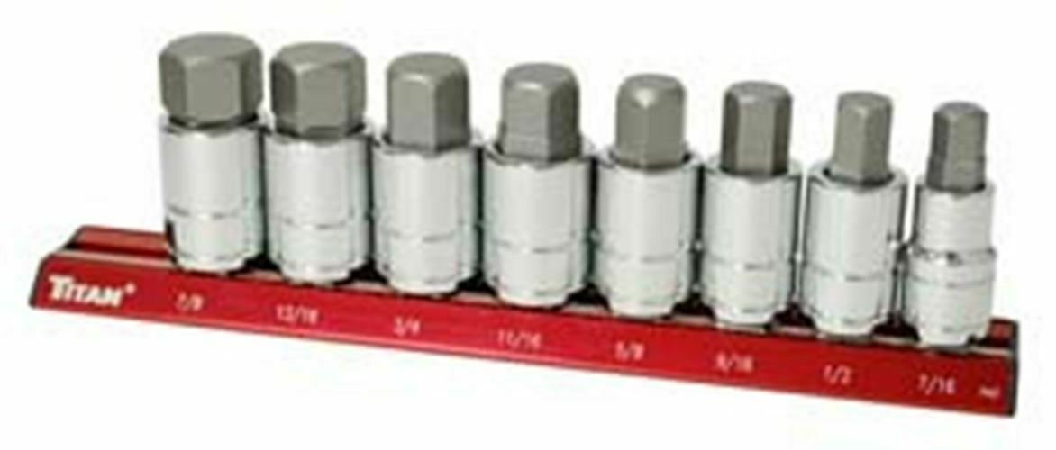 TITAN 6 Piece SAE Large Hex BitSocket Set TN16130