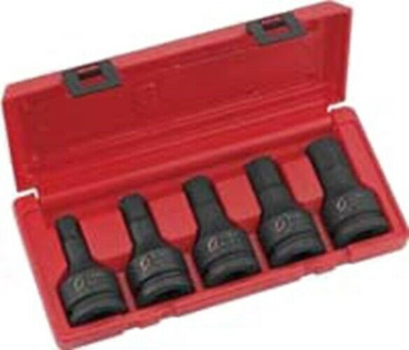 SUNEX TOOL 3/4" Drive 5 Piece Metric HexImpact Set SU4507