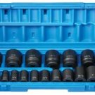 GREY PNEUMATIC 1/2" Drive 19 Piece 12 PointStandard Length Fractional Set GY1719