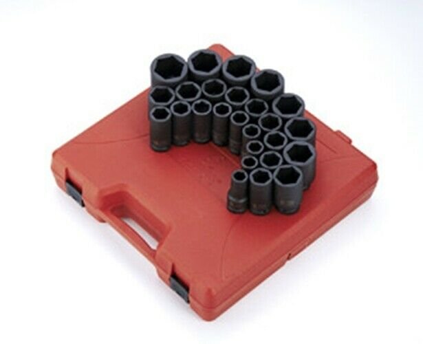 SUNEX TOOL 3/4" Drive 26 Piece MetricDeep Impact Socket Set SU4693