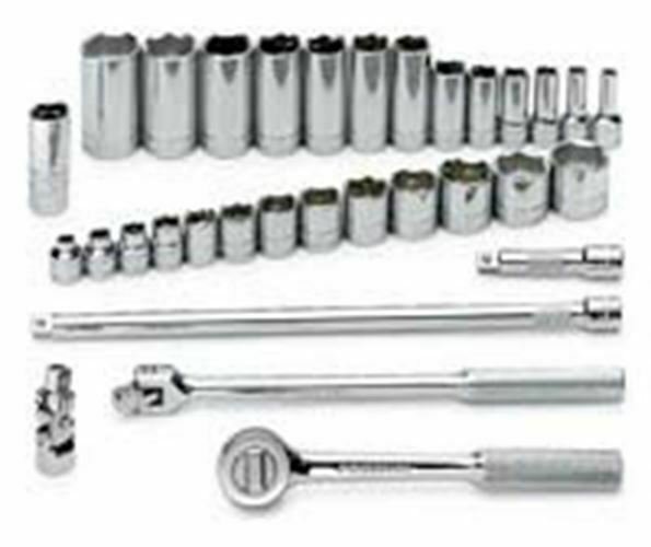 SK HAND TOOL 32Pc. 3/8"Dr.6Pt.FractionalSocket Set SK4532