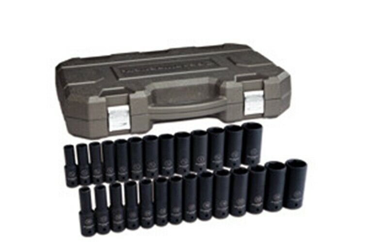 GEARWRENCH 27 Pc 1/2" Drive 6 Point SAEand Metric Deep Impact Socket KD84949N