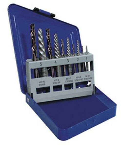 IRWIN 10 Piece Screw Extractor Setwith Cobalt LH Drill Bits HA11119