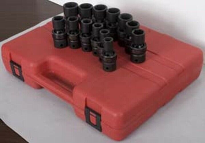 SUNEX TOOL 13 Piece 1/2" Drive MetricUniversal Impact Socket Set SU2665