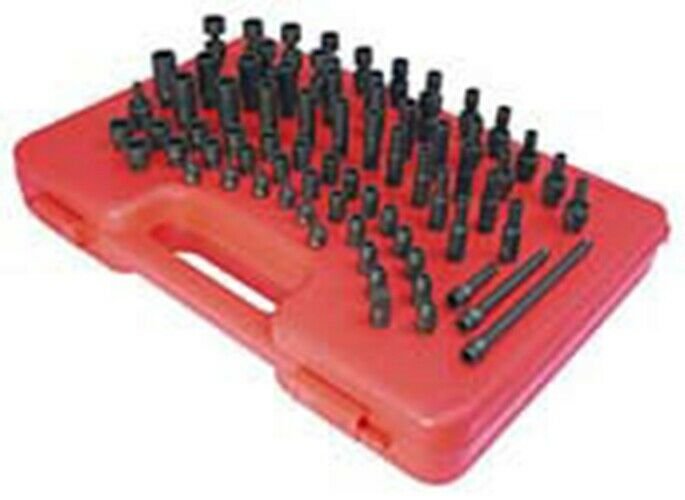 SUNEX TOOL 74 Piece 1/4" Drive MasterSAE and Metric Socket Set SU1874