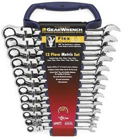 GEARWRENCH 12 Piece Metric Flex HeadGearWrench Set 8mm-19mm KD9901