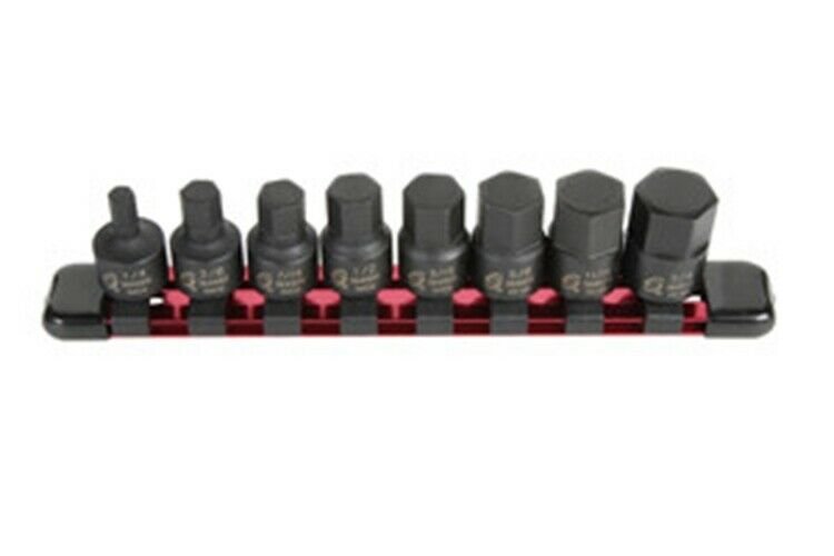SUNEX TOOL 8 Pc 3/8" Dr. SAE StubbyImpact Hex Driver Set SU3644