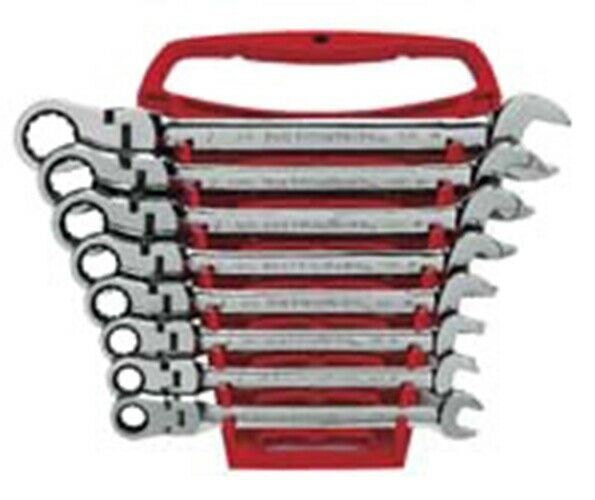 GEARWRENCH 8 Piece Flex Head CombinationRatcheting Wrench Set SAE KD9701
