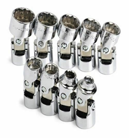 SK HAND TOOL 9 Pc 3/8" Dr 12 Pt SAE FlexChrome Socket Set SK4609