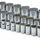 SK HAND TOOL 24 Piece 12 Point StandardMetric Socket Set 1/2" Drive SK1924