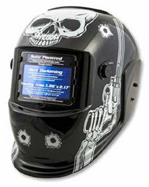 Shop Iron Skull Pistol Solar PoweredAuto Dark Welding Helmet SO41282