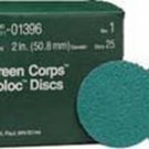 3M COMPANY 2" Green Corp Roloc Disc24 Grit MM01398