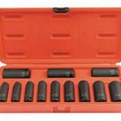 SUNEX TOOL 12 Piece 3/8" Drive 12 PointDeep Impact Socket Set 5/16-1" SU3680