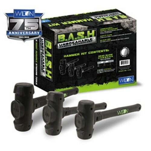 WALTER MEIER MANUFACTURING INC 3 Piece Bash Dead Blow HammerSet WL11113
