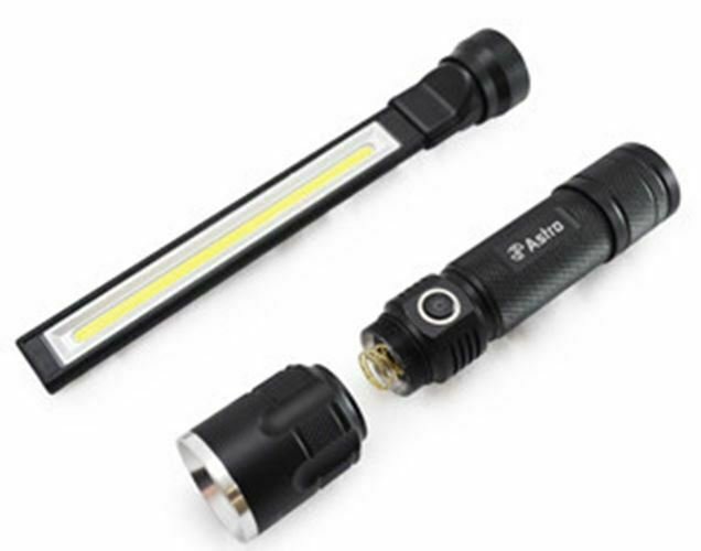 ASTRO PNEUMATIC Black Tactical and Modular LEDFlood and Flashlight AO35SLB
