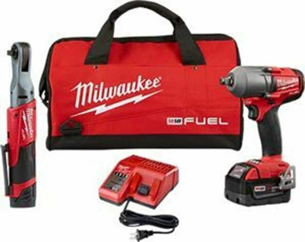 MILWAUKEE M12 FUEL 3/8" Ratchet + 1/2" FUEL Midtorque Impact Wrench MWK2591-22