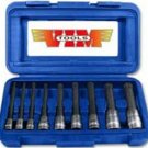 VIM TOOLS 9 Piece Long Triple Square12 Point Bit Set VMXZN400