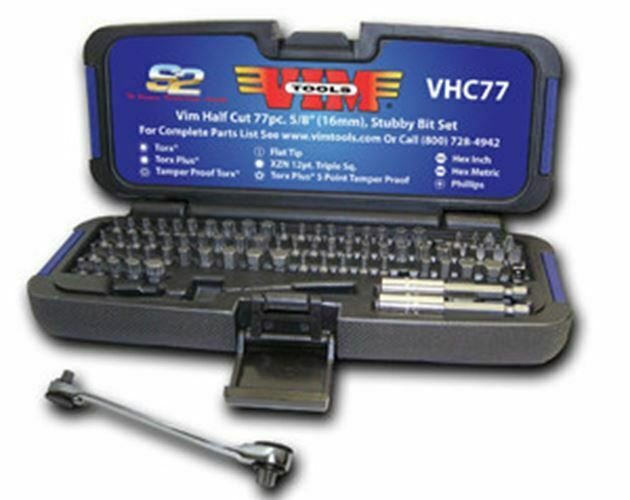 VIM TOOLS 77 Piece Half Cut Bit Set VMVHC77