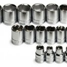 SK HAND TOOL 19 Piece 6 Point StandardMetric Socket 3/8" Drive SK3919