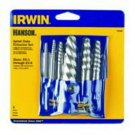 IRWIN 6 Piece Set (1-6) Spiral Screw Extractor Carded HA53545
