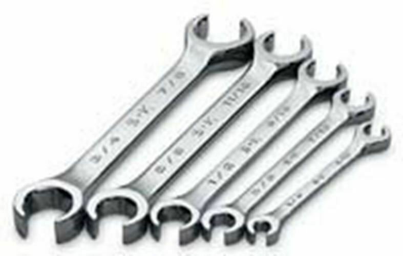 SK HAND TOOL 5 Piece 6 Point FractionalFlare Nut Wrench Set SK381
