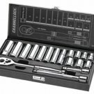CHANNELLOCK 18pc 3/8" Drive Metric Socket& Ratchet Set CL38182