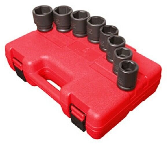 SUNEX TOOL 8 Piece SAE Impact Socket Set1x1-1/2" Standard Depth SU4680