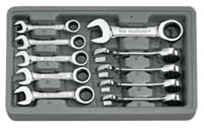 GEARWRENCH 10 Piece Metric StubbyGearWrench Set KD9520