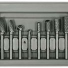 ASTRO PNEUMATIC 8pc. Double Cut Carbide RotaryBurr Set in Blow Molded Case AO218