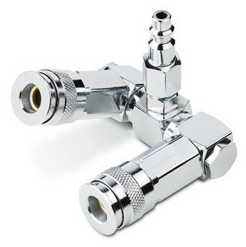 TEKZ 2-Way 1/4" Air Swivel Splitter TZ19445