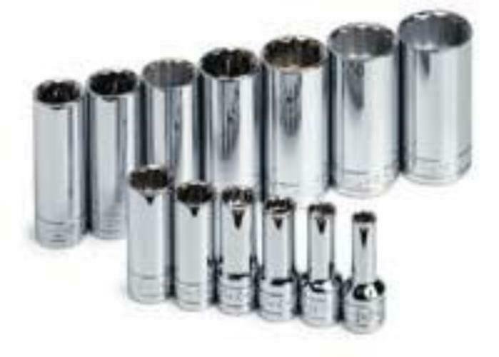 SK HAND TOOL 13 Pc 3/8" Dr 12Pt Deep SAE SK4453 4453