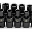 SK HAND TOOL 10 Piece 6 Point Swivel MetricImpact Socket Set SK34351