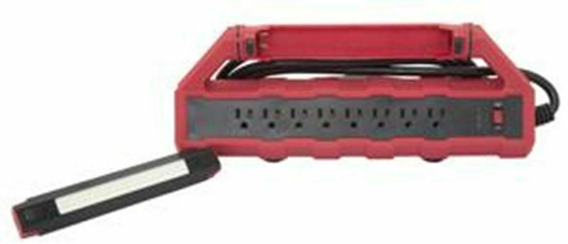 STEELMAN 8-Outlet Power Station with2-USB Outlets and Detachable JS92661