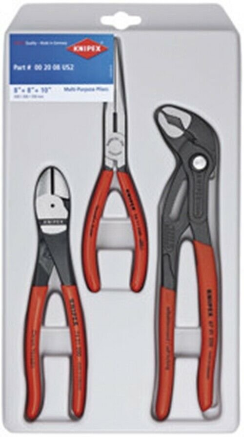 KNIPEX 3 Pc Universal Plier Set KX002008US2